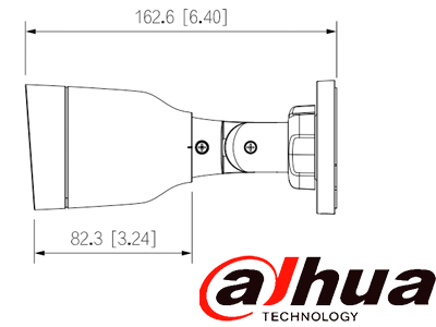 Dahua IPC-HFW1230S1-A-S6 - Cámara IP Bullet de 2MP, lente de 2.8mm, ángulo de visión de 102 grados, micrófono integrado, compresión H.265+, IR de 30m, protección IP67, PoE, DWDR / - Image 3