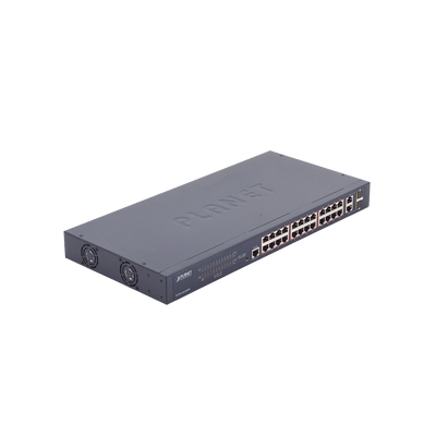 Switch administrable de 24 puertos 10/100TX PoE+ y 2 puertos combo TP/SFP Gigabit - Image 3