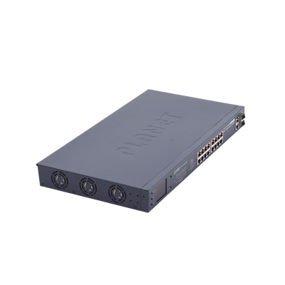 Switch No Administrable PoE+ Extender, Aislamiento VLAN de 16 Puertos +, 2 Combo TP/SFP Gigabit y Pantalla - Image 3