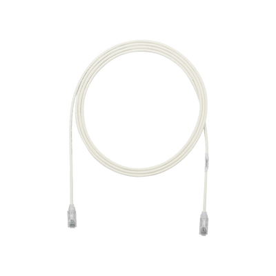 Cable de Parcheo TX6, UTP Cat6, Diámetro Reducido (28AWG), Color Blanco Mate, 3ft