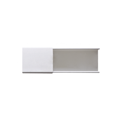 Canaleta blanca sin división, de PVC auto extinguible, 48 x 16 x tramo 2.5m (6101-01260