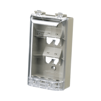 Placa de Pared Vertical, Resistente al Agua con Protección IP56, Acepta 4 Módulos Mini-Com, Color Gris - Image 4