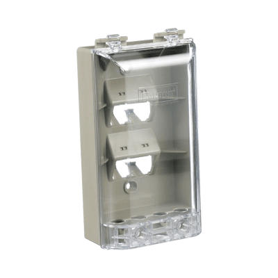 Placa de Pared Vertical, Resistente al Agua con Protección IP56, Acepta 4 Módulos Mini-Com, Color Gris - Image 3