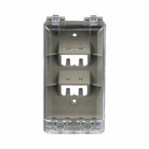 Placa de Pared Vertical, Resistente al Agua con Protección IP56, Acepta 4 Módulos Mini-Com, Color Gris