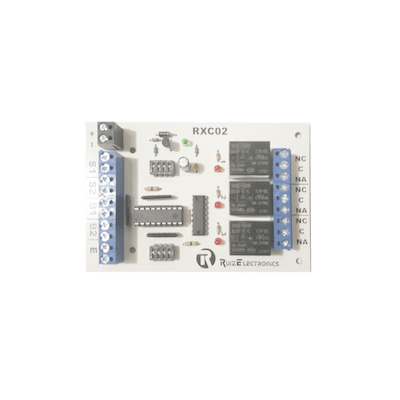 Tarjeta para control de Esclusas para 2 puertas con temporizador en desbloqueo y bloqueo/ entrada para botón de emergencia/ salida de emergencia.