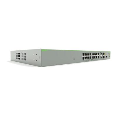 Switch PoE+ Administrable CentreCOM FS980M, Capa 3 de 16 Puertos 10/100 Mbps + 2 puertos RJ45 Gigabit/SFP Combo, 250W