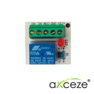 MODULO RELEVADOR MULTIPROPOSITO AXCEZE   AX-RELAY5 ALIMENTACION A 12V-40MA EN SUS CONTACTOS SOPORTA HASTA 125VCA-10A