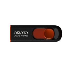 Memoria USB - Memoria USB ADATA C008 - Negro, 64 GB, USB 2.0