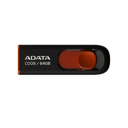 Memoria USB - Memoria USB ADATA C008 - Negro, 64 GB, USB 2.0