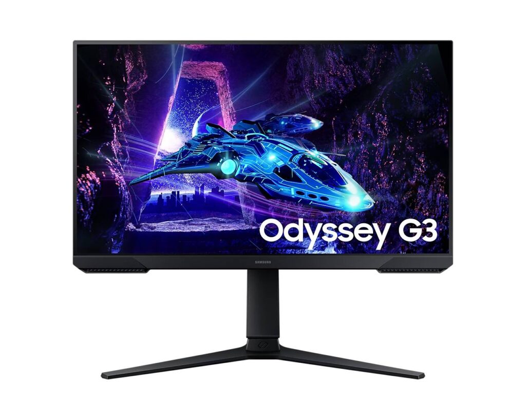 Monitores – Monitor Samsung Gaming Odyssey G3 – 24 pulgadas, FHD, Panel Flat, con pantalla giratoria, color negro, 180Hz, 1ms