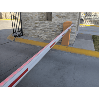 Barrera vehicular derecha / Soporta brazo de hasta 3 m / Apertura en 1.5 s /Final de carrera ajustable por programación / Movimiento fluido / Diseño elegante color naranja - Image 5