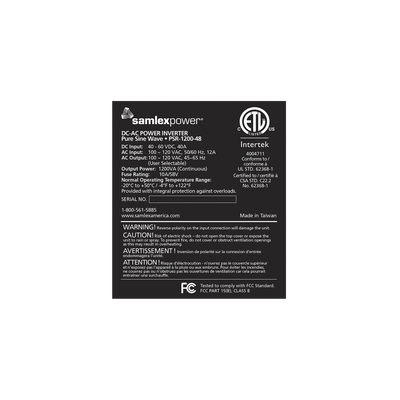 Inversor de corriente Onda Pura Montaje en rack 1200W, 48 Vcc- 120 VCA, 50/60 Hz - Image 4