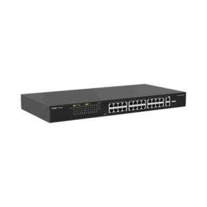 Switch PoE, no administrable hasta 370W, 2 puertos Gigabit y 24 puertos 10/100 Mbps, Monitoreable en la Nube