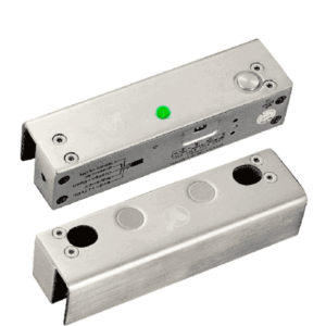 YLI YB500ULED - Cerradura Eléctrica de Perno Soporta 1000 Kg de Fuerza de Sujeción, Indicador LED para Puerta de Vidrio Sin Marco, 12 VDC, con Retardo de Tiempo Ajustable