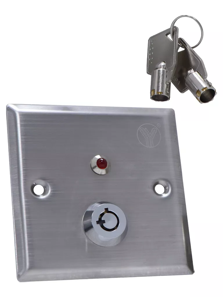 YLI YKS850LS - Botón Liberador de Llave, Indicador LED, Acero Inoxidable, Resistente a la Intemperie, Función NC/NO - Image 4