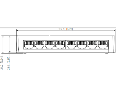 DAHUA DH-SF1008L - Switch de Escritorio con 8 puertos Fast Ethernet (10/100 Mbps), diseño compacto de capa 2, con capacidad de switching de 1.6 Gbps y velocidad de reenvío de paquetes de 1.19 Mpps. Ideal para redes eficientes y compactas. - Image 5
