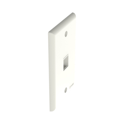 Placa de Pared Vertical, Salida Para 1 Puerto Keystone, Color Blanco Mate - Image 3
