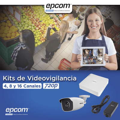KIT TurboHD 1080 Lite / DVR 4 Canales / 4 Cámaras Bala (exterior 2.8 mm) / Transceptores / Conectores / Fuente de Poder Profesional - Image 2