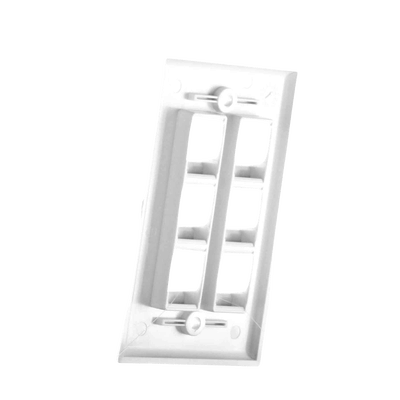 Placa de pared de 6 puertos, Keystone, Color Blanco - Image 4