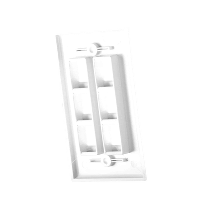 Placa de pared de 6 puertos, Keystone, Color Blanco - Image 3