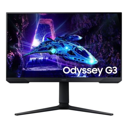 Monitores - Monitor Samsung Gaming Odyssey G3 - 24 pulgadas, FHD, Panel Flat, con pantalla giratoria, color negro, 180Hz, 1ms