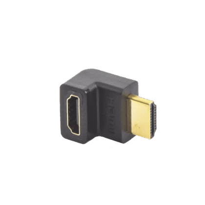 Adaptador HDMI de 90 Grados Macho a Hembra / Hacia Arriba / HDMI 2.0  4K@60Hz / Proporciona Flexibilidad Sin Doblar los Cables HDMI