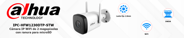 DAHUA IPC-HFW1230DT-STW - Cámara IP Bullet Wifi de 2 Megapixeles/ Lente de 2.8 mm/ 100 Grados de Apertura/ IR de 30 Metros/ H.265/ Microfono y Altavoz Integrados/ Ranura MicroSD/ IP67/ Detección de Movimiento - Image 5