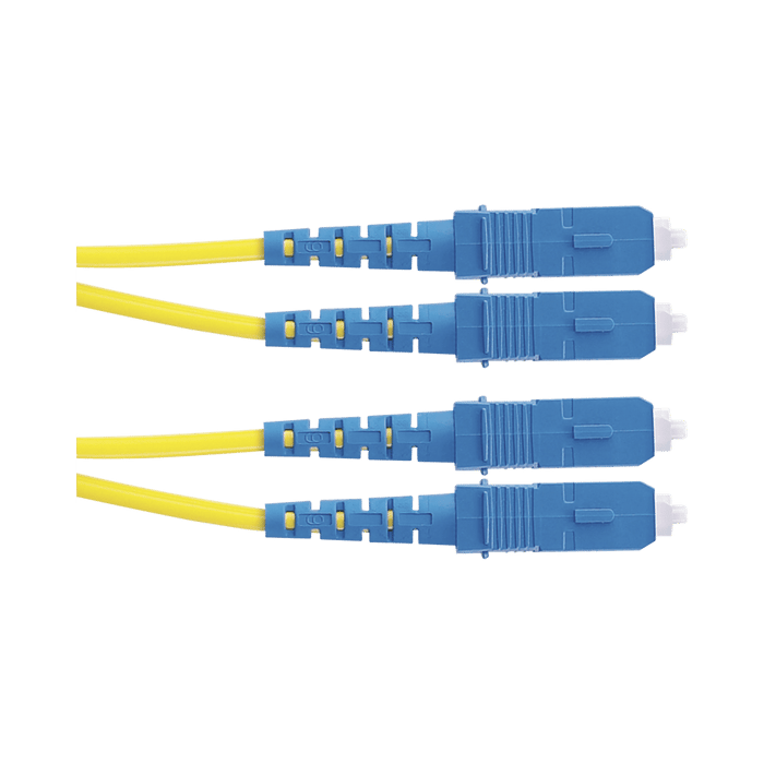 Jumper de Fibra Optica Monomodo 9/125 OS2, SC-SC Duplex, OFNR (Riser), Color Amarillo, 5 Metros