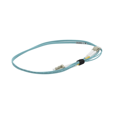 Jumper de Fibra Óptica Multimodo 50/125 OM3 XGLO, LC-LC Duplex, OFNR, Color Aqua, 1 Metro - Image 3