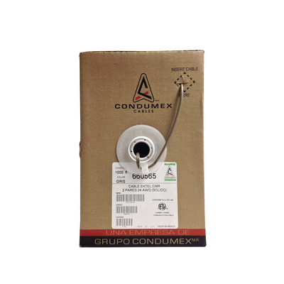 Caja de 1000 ft ( 305 m ) / 4 X 24 AWG / Cable TELEFÓNICO EK-TEL-CMR / Uso Interior - Image 2