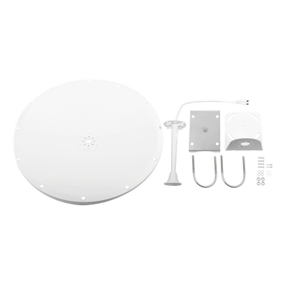 Antena Direccional con Frecuencia Extendida / 4.8 - 6.5 GHz / 28 dBi /  Jumper incluido con conector  SMA-Macho Inverso / Polaridad en 90º y 45º / Montaje incluido para torre o mástil - Image 5
