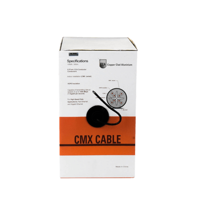 Bobina de Cable de 305 m (1000 ft) Cat6 aleacción de Cobre y Aluminio (CCA), color Negro Versión Económica. Uso en interior. - Image 4