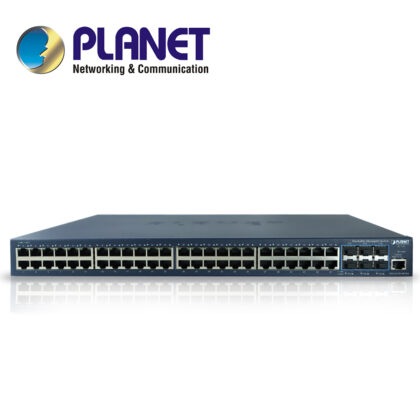 SWITCH PLANET STACKING SGS-6310-48T6X ADMINISTRABLE L2 + L3 RUTEO ESTATICO/ 48 PUERTOS RJ45 VELOCIDAD DE TRANSMISION 10/100/1000 MBPS + 6 SFP VELOCIDAD DE TRANSMISION 10 GB MONTAJE EN RACK/TEMPERATURA DE OPERACION 0-50 GRADOS CENTIGRADOS.