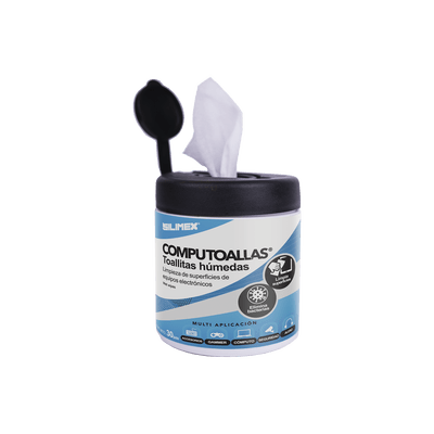 Toallas húmedas antibacteriales, para limpieza de gabinetes, equipos de cómputo, audio, vídeo y telefonía, 30 piezas