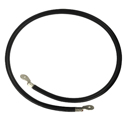Cable para Baterías, 1 m, Negro, Calibre 2 AWG con Terminales de Ojo en Ambos Extremos