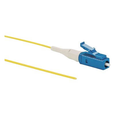 Pigtail de Fibra Óptica LC Simplex, Monomodo OS2 9/125, 900um, Color Amarillo, 1 Metro