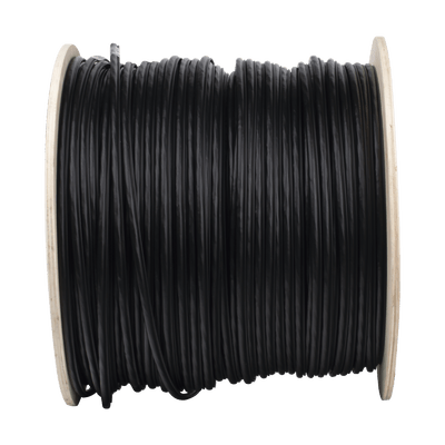 Bobina de cable FTP con Mensajero de Acero de 305 m Cat6+ CALIBRE 23, color negro, para aplicaciones en video vigilancia y redes de datos / Uso en Intemperie y aplicaciones Aéreas - Image 2