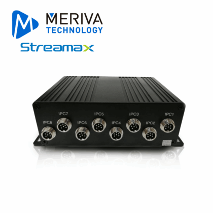 SWITCH PON MOVIL MERIVA STREAMAX MSWITCH / 8 PUERTOS / CAMARAS IPC DIN DE 6PIN / 8-36 VCD / CARCASA DE ALTA RESISTENCIA / FIABLE EN ENTORNOS CON VIBRACIONES / DISEÑADO PARA DVRS MOVILES SERIE A8PRO