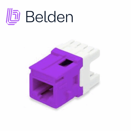 Conector Modular Jack RJ45 Cat6+ Belden AX104194 color púrpura sistema KeyConnect.
