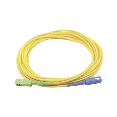 Jumper de Fibra Óptica Monomodo SC/UPC-SC/APC Simplex, color amarillo 3 metros