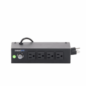 Tomacorriente de 4 Contactos (NEMA 5-15R) Voltaje Entrada/Salida: 120Vca/10A Max. Opción de Instalación en Escritorio o Pared