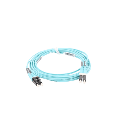 Jumper de Fibra Optica Multimodo 50/125 OM4, LC-LC Duplex, OFNR (Riser), Color Aqua, 3 Metros - Image 2