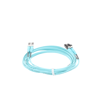 Jumper de Fibra Optica Multimodo 50/125 OM4, LC-LC Duplex, OFNR (Riser), Color Aqua, 3 Metros - Image 3