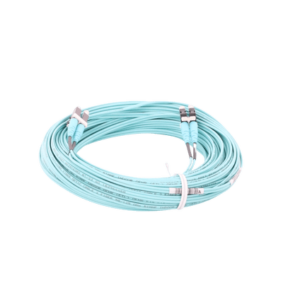 Jumper de Fibra Optica Multimodo 50/125 OM4, LC-LC Duplex, OFNR (Riser), Color Aqua, 20 Metros - Image 3