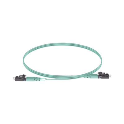 Jumper de Fibra Optica Multimodo 50/125 OM3, LC-LC Duplex, OFNR (Riser), Color Aqua, 5 Metros - Image 2