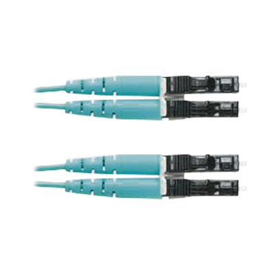 Jumper de Fibra Optica Multimodo 50/125 OM3, LC-LC Duplex, OFNR (Riser), Color Aqua, 9 Metros - Image 2