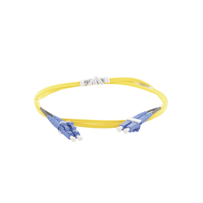 Jumper de Fibra Optica Monomodo 9/125 OS2, LC-LC Duplex, OFNR (Riser), Color Amarillo, 1 Metro - Image 2