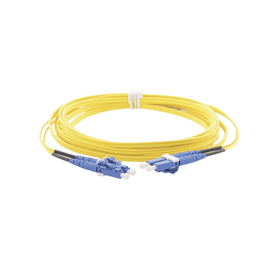 Jumper de Fibra Optica Monomodo 9/125 OS2, LC-LC Duplex, OFNR (Riser), Color Amarillo, 3 Metros - Image 2