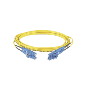 Jumper de Fibra Optica Monomodo 9/125 OS2, LC-LC Duplex, OFNR (Riser), Color Amarillo, 10 Metros