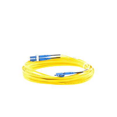 Jumper de Fibra Optica Monomodo 9/125 OS2, LC-LC Duplex, OFNR (Riser), Color Amarillo, 10 Metros - Image 2